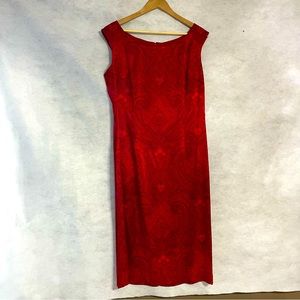 Maggy London Red silk dress size 16